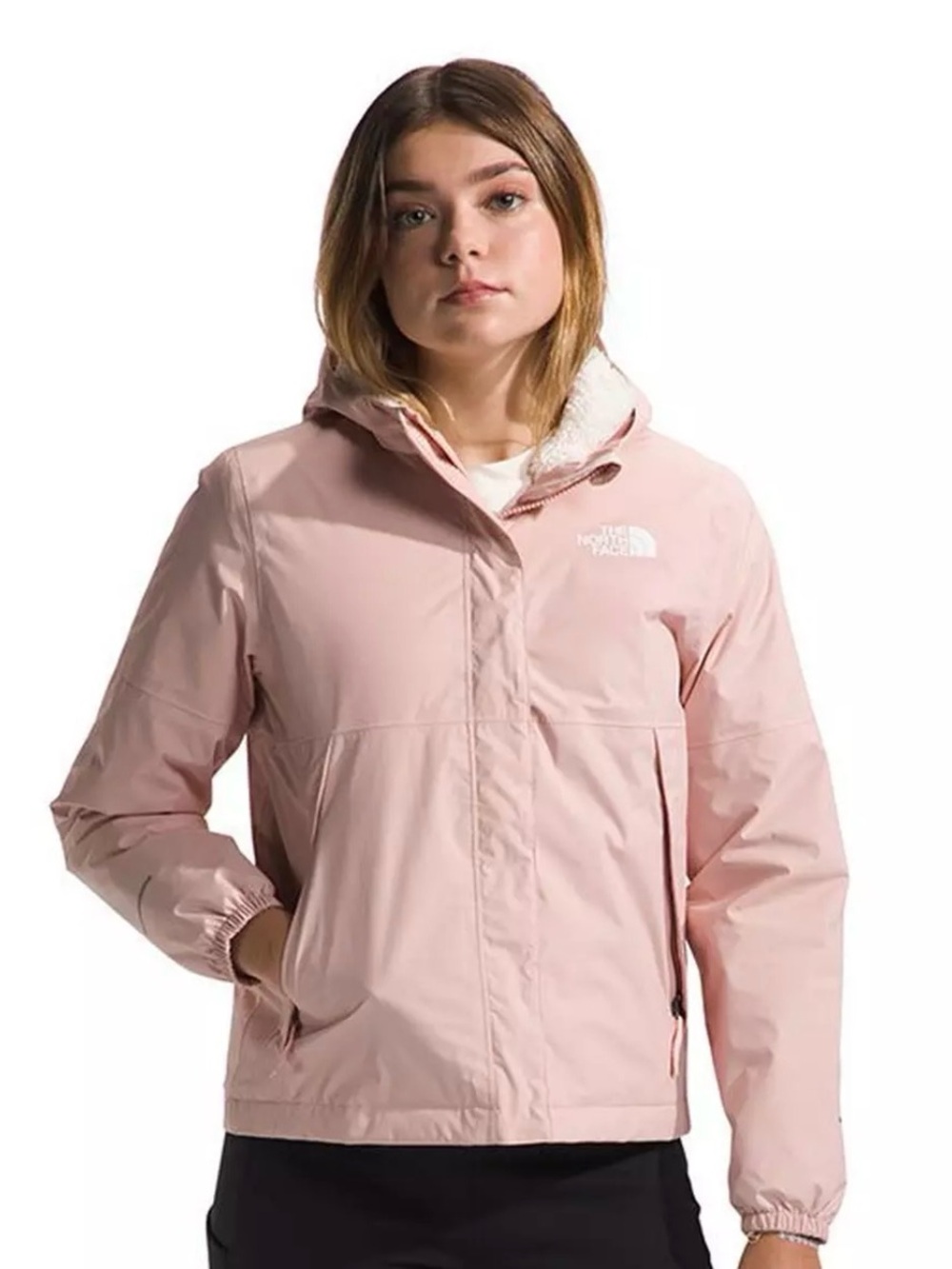 EUC The North Face Women's Pink Hooded Insulated Jacket